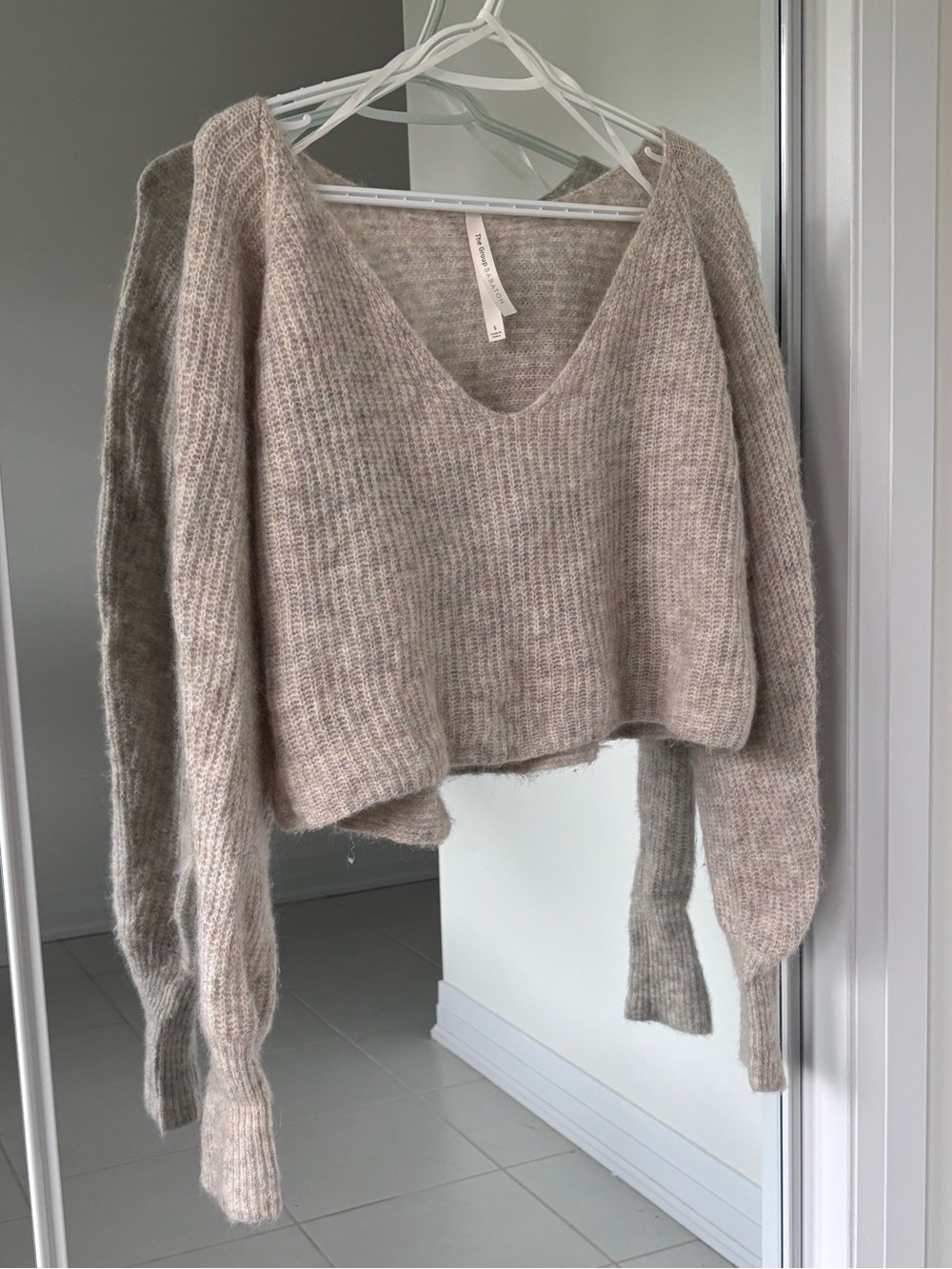 Babaton Tessin Sweater in Heathered Oatmeal